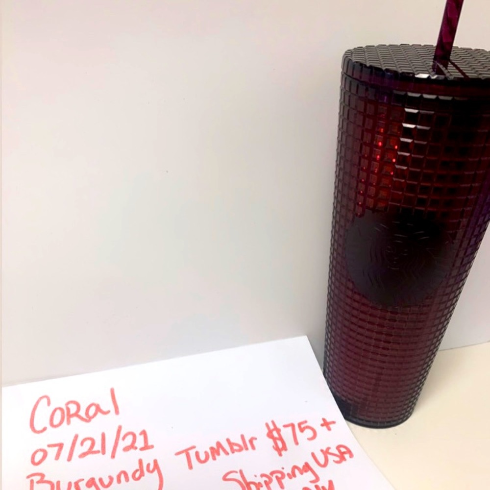 Burgundy Starbucks tumbler